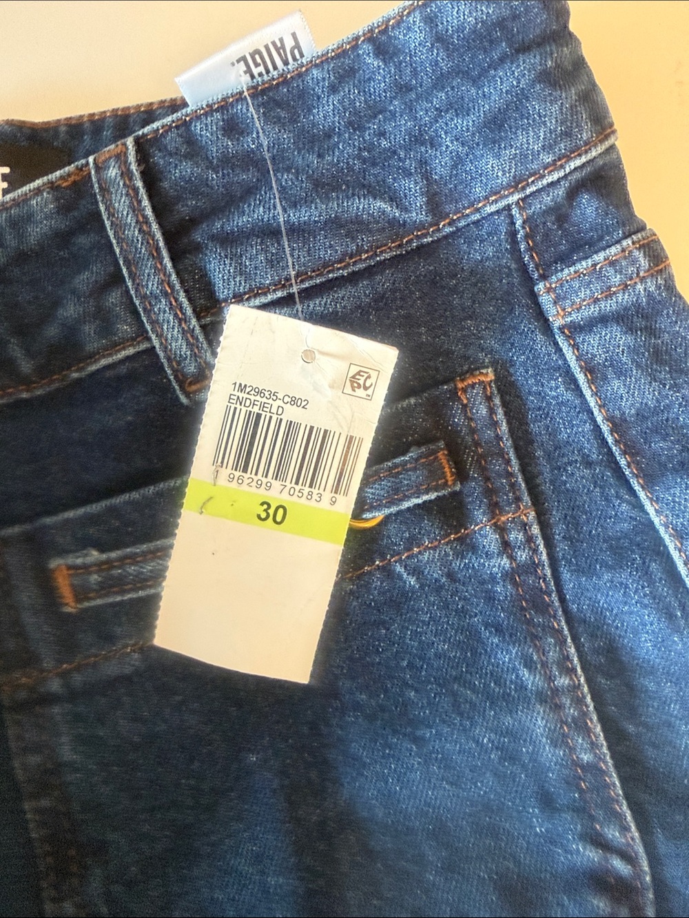 Paige Sasha Enfield Wide Leg Women's Jeans - Dark Dark Blue - Picture 8 of 9